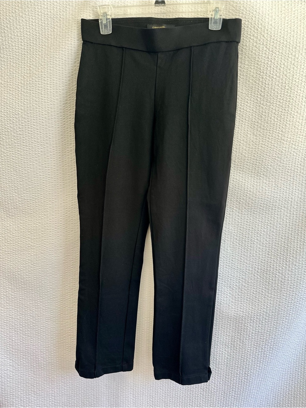 CHRISTIAN SIRIANO New York Black Ponte Pull On Ankle Pants Size Medium Stretch